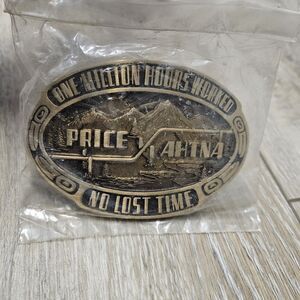 Vintage Alaska Steel Belt Buckle Price Ahtna No Time Lost Million Hours Worked